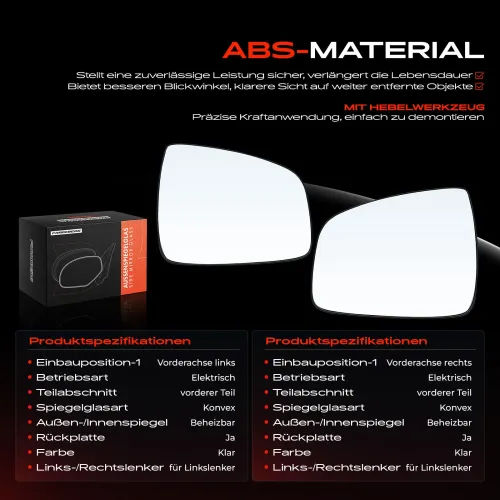 Spiegelglas, Außenspiegel Vorderachse Frankberg 5481FB0068997 Bild Spiegelglas, Außenspiegel Vorderachse Frankberg 5481FB0068997
