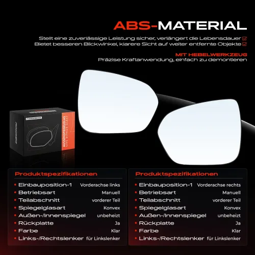 Spiegelglas, Außenspiegel Vorderachse Frankberg 5481FB0068998 Bild Spiegelglas, Außenspiegel Vorderachse Frankberg 5481FB0068998