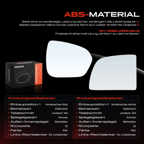 Spiegelglas, Außenspiegel Vorderachse Frankberg 5481FB0068999 Bild Spiegelglas, Außenspiegel Vorderachse Frankberg 5481FB0068999