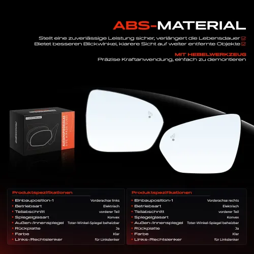 Spiegelglas, Außenspiegel Vorderachse Frankberg 5481FB0069000 Bild Spiegelglas, Außenspiegel Vorderachse Frankberg 5481FB0069000