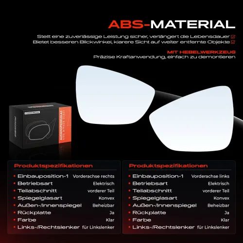 Spiegelglas, Außenspiegel Vorderachse Frankberg 5481FB0069007 Bild Spiegelglas, Außenspiegel Vorderachse Frankberg 5481FB0069007