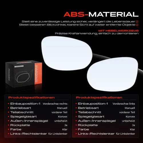 Spiegelglas, Außenspiegel Vorderachse Frankberg 5481FB0069013 Bild Spiegelglas, Außenspiegel Vorderachse Frankberg 5481FB0069013