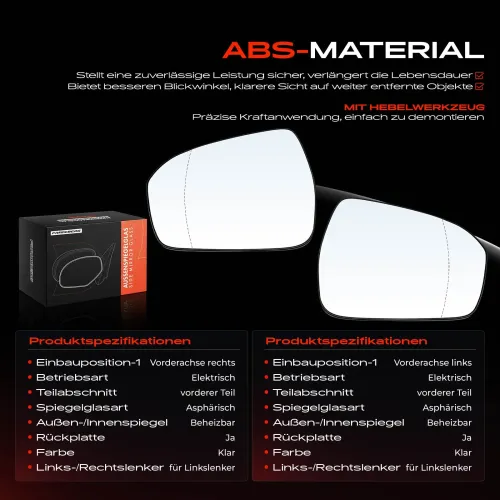 Spiegelglas, Außenspiegel Vorderachse Frankberg 5481FB0069015 Bild Spiegelglas, Außenspiegel Vorderachse Frankberg 5481FB0069015