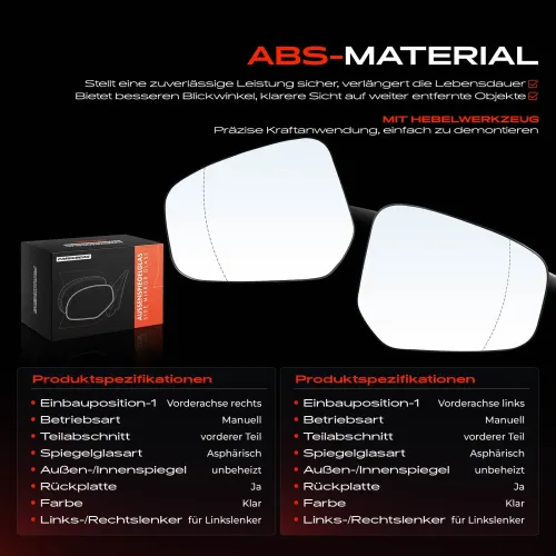 Spiegelglas, Außenspiegel Vorderachse Frankberg 5481FB0069016 Bild Spiegelglas, Außenspiegel Vorderachse Frankberg 5481FB0069016
