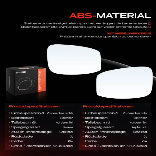 Spiegelglas, Außenspiegel Vorderachse Frankberg 5481FB0069021 Bild Spiegelglas, Außenspiegel Vorderachse Frankberg 5481FB0069021