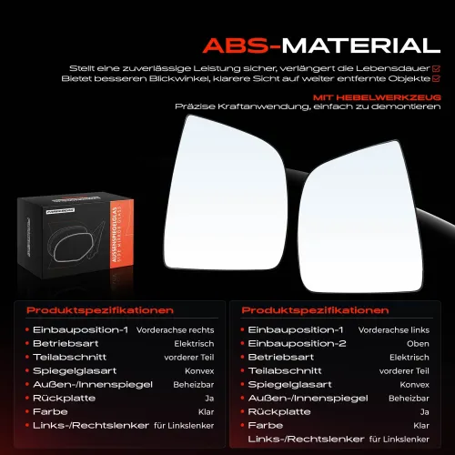 Spiegelglas, Außenspiegel Vorderachse Frankberg 5481FB0069023 Bild Spiegelglas, Außenspiegel Vorderachse Frankberg 5481FB0069023