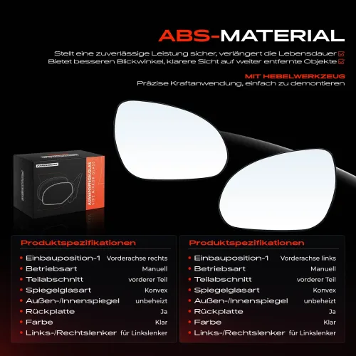 Spiegelglas, Außenspiegel Vorderachse Frankberg 5481FB0069034 Bild Spiegelglas, Außenspiegel Vorderachse Frankberg 5481FB0069034