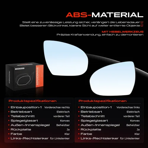 Spiegelglas, Außenspiegel Vorderachse Frankberg 5481FB0069037 Bild Spiegelglas, Außenspiegel Vorderachse Frankberg 5481FB0069037