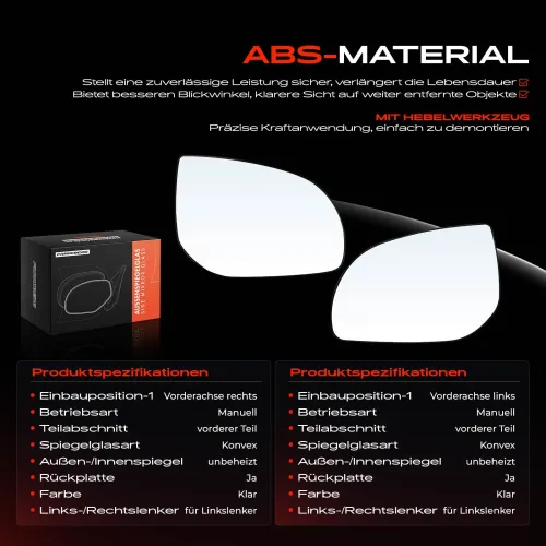 Spiegelglas, Außenspiegel Vorderachse Frankberg 5481FB0069038 Bild Spiegelglas, Außenspiegel Vorderachse Frankberg 5481FB0069038
