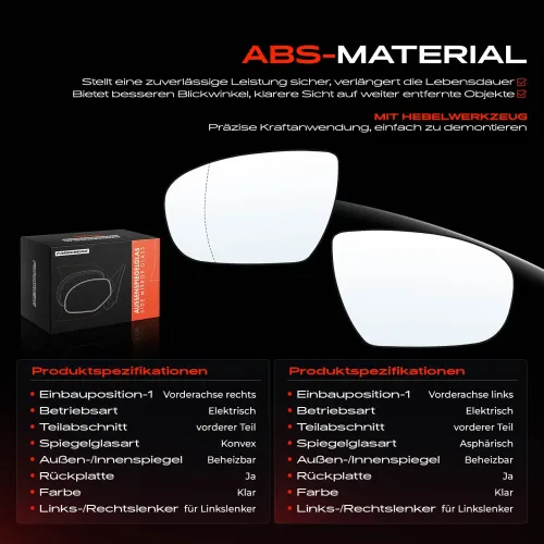 Spiegelglas, Außenspiegel Vorderachse Frankberg 5481FB0069039 Bild Spiegelglas, Außenspiegel Vorderachse Frankberg 5481FB0069039