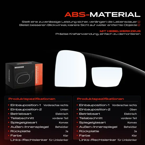 Spiegelglas, Außenspiegel Vorderachse rechts Frankberg 5481FB0069041 Bild Spiegelglas, Außenspiegel Vorderachse rechts Frankberg 5481FB0069041