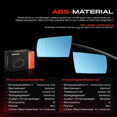 Spiegelglas, Außenspiegel Vorderachse Frankberg 5481FB0069052 Bild Spiegelglas, Außenspiegel Vorderachse Frankberg 5481FB0069052