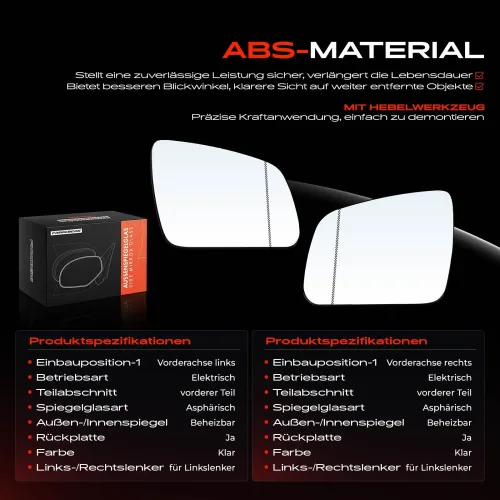 Spiegelglas, Außenspiegel Vorderachse Frankberg 5481FB0069054 Bild Spiegelglas, Außenspiegel Vorderachse Frankberg 5481FB0069054