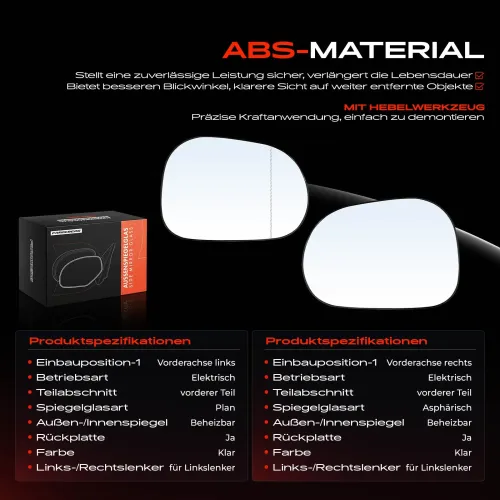 Spiegelglas, Außenspiegel Vorderachse Frankberg 5481FB0069057 Bild Spiegelglas, Außenspiegel Vorderachse Frankberg 5481FB0069057