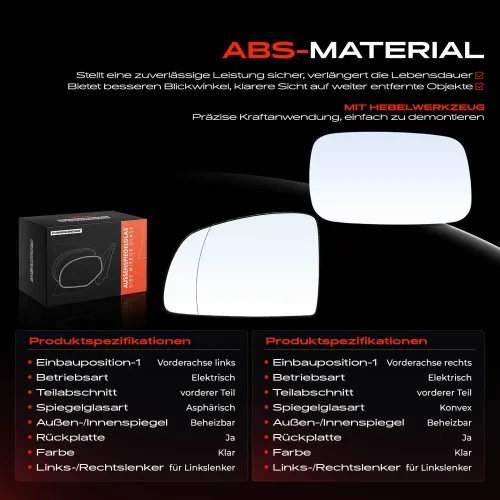 Spiegelglas, Außenspiegel Vorderachse Frankberg 5481FB0069088 Bild Spiegelglas, Außenspiegel Vorderachse Frankberg 5481FB0069088