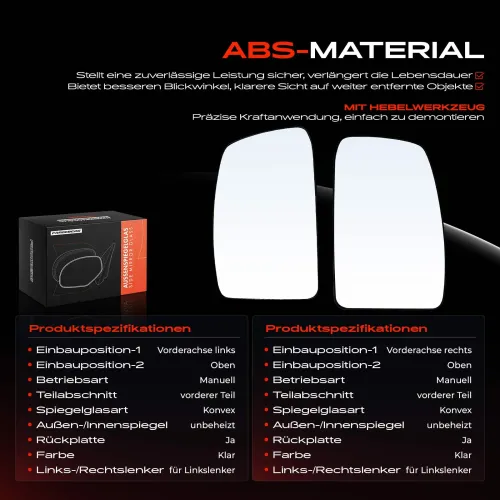 Spiegelglas, Außenspiegel Vorderachse Frankberg 5481FB0069095 Bild Spiegelglas, Außenspiegel Vorderachse Frankberg 5481FB0069095