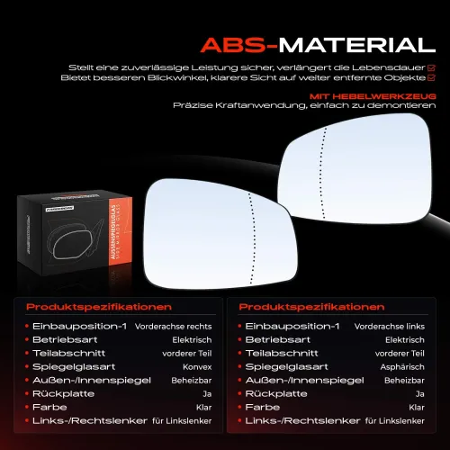 Spiegelglas, Außenspiegel Vorderachse Frankberg 5481FB0069106 Bild Spiegelglas, Außenspiegel Vorderachse Frankberg 5481FB0069106