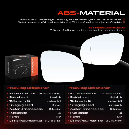 Spiegelglas, Außenspiegel Vorderachse Frankberg 5481FB0069107 Bild Spiegelglas, Außenspiegel Vorderachse Frankberg 5481FB0069107