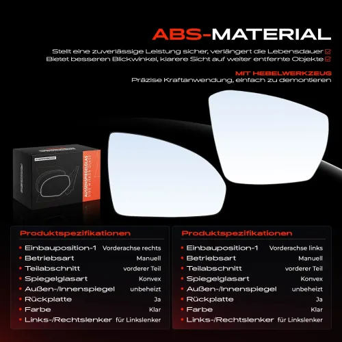 Spiegelglas, Außenspiegel Vorderachse Frankberg 5481FB0069110 Bild Spiegelglas, Außenspiegel Vorderachse Frankberg 5481FB0069110