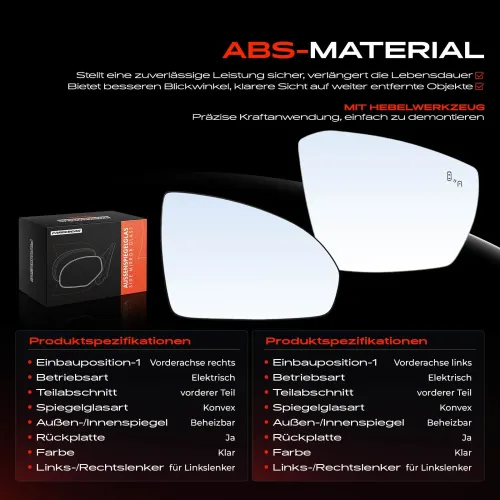 Spiegelglas, Außenspiegel Vorderachse Frankberg 5481FB0069111 Bild Spiegelglas, Außenspiegel Vorderachse Frankberg 5481FB0069111