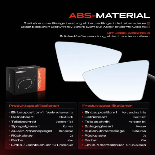 Spiegelglas, Außenspiegel Vorderachse Frankberg 5481FB0069120 Bild Spiegelglas, Außenspiegel Vorderachse Frankberg 5481FB0069120