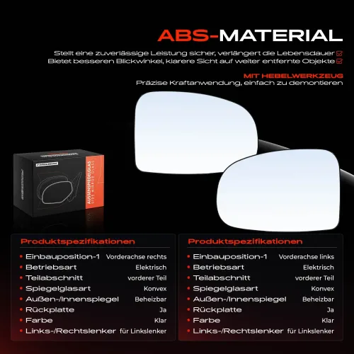 Spiegelglas, Außenspiegel Vorderachse Frankberg 5481FB0069126 Bild Spiegelglas, Außenspiegel Vorderachse Frankberg 5481FB0069126