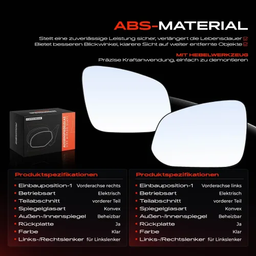 Spiegelglas, Außenspiegel Vorderachse Frankberg 5481FB0069128 Bild Spiegelglas, Außenspiegel Vorderachse Frankberg 5481FB0069128