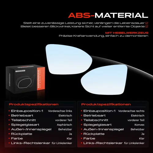 Spiegelglas, Außenspiegel Vorderachse Frankberg 5481FB0069142 Bild Spiegelglas, Außenspiegel Vorderachse Frankberg 5481FB0069142