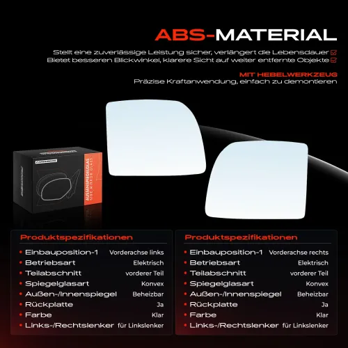 Spiegelglas, Außenspiegel Vorderachse Frankberg 5481FB0069144 Bild Spiegelglas, Außenspiegel Vorderachse Frankberg 5481FB0069144