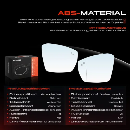 Spiegelglas, Außenspiegel Vorderachse Frankberg 5481FB0069145 Bild Spiegelglas, Außenspiegel Vorderachse Frankberg 5481FB0069145