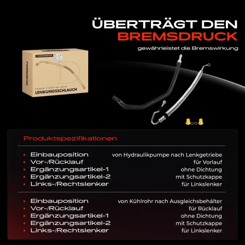 Hydraulikschlauch, Lenkung von Hydraulikpumpe nach Lenkgetriebe Frankberg 5481FB0069688 Bild Hydraulikschlauch, Lenkung von Hydraulikpumpe nach Lenkgetriebe Frankberg 5481FB0069688