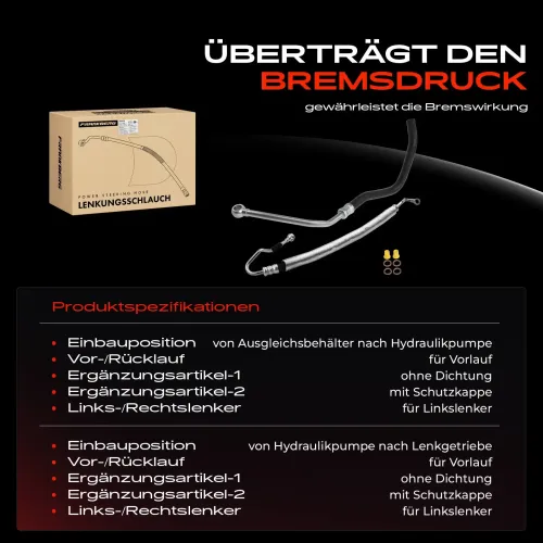 Hydraulikschlauch, Lenkung von Ausgleichsbehälter nach Hydraulikpumpe Frankberg 5481FB0069690 Bild Hydraulikschlauch, Lenkung von Ausgleichsbehälter nach Hydraulikpumpe Frankberg 5481FB0069690