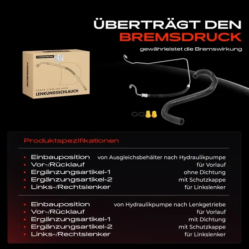 Hydraulikschlauch, Lenkung von Ausgleichsbehälter nach Hydraulikpumpe Frankberg 5481FB0069694 Bild Hydraulikschlauch, Lenkung von Ausgleichsbehälter nach Hydraulikpumpe Frankberg 5481FB0069694