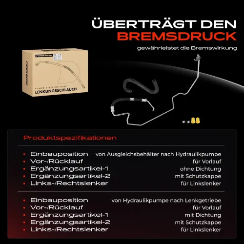 Hydraulikschlauch, Lenkung von Ausgleichsbehälter nach Hydraulikpumpe Frankberg 5481FB0069695 Bild Hydraulikschlauch, Lenkung von Ausgleichsbehälter nach Hydraulikpumpe Frankberg 5481FB0069695