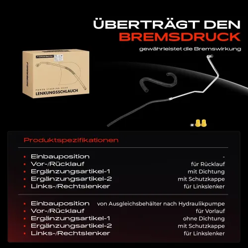 Hydraulikschlauch, Lenkung von Ausgleichsbehälter nach Hydraulikpumpe Frankberg 5481FB0069698 Bild Hydraulikschlauch, Lenkung von Ausgleichsbehälter nach Hydraulikpumpe Frankberg 5481FB0069698