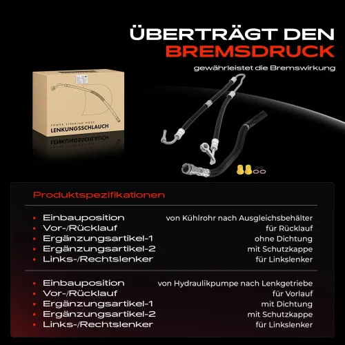 Hydraulikschlauch, Lenkung von Kühlrohr nach Ausgleichsbehälter Frankberg 5481FB0069705 Bild Hydraulikschlauch, Lenkung von Kühlrohr nach Ausgleichsbehälter Frankberg 5481FB0069705