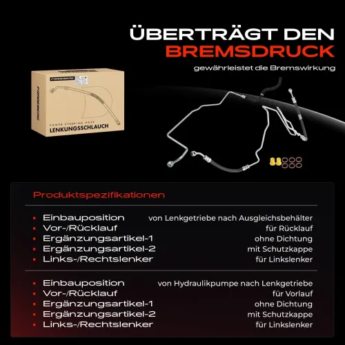 Hydraulikschlauch, Lenkung von Lenkgetriebe nach Ausgleichsbehälter Frankberg 5481FB0069714 Bild Hydraulikschlauch, Lenkung von Lenkgetriebe nach Ausgleichsbehälter Frankberg 5481FB0069714