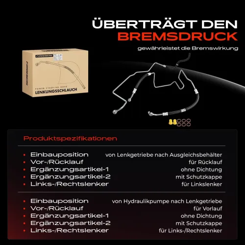 Hydraulikschlauch, Lenkung von Lenkgetriebe nach Ausgleichsbehälter Frankberg 5481FB0069716 Bild Hydraulikschlauch, Lenkung von Lenkgetriebe nach Ausgleichsbehälter Frankberg 5481FB0069716