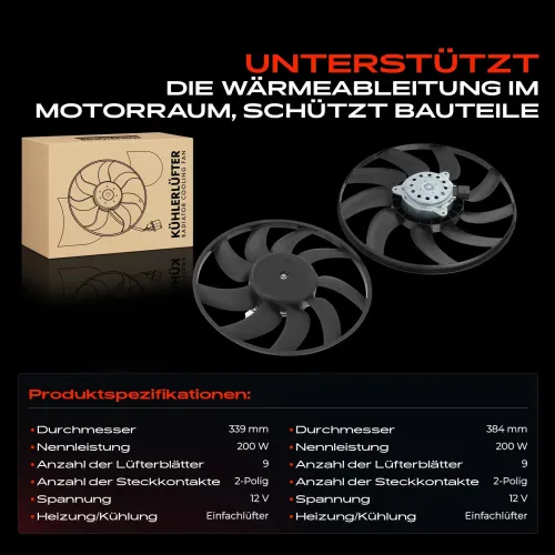 Lüfter, Motorkühlung 12 V Frankberg 5481FB0070312 Bild Lüfter, Motorkühlung 12 V Frankberg 5481FB0070312