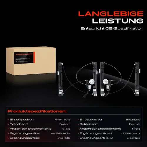 Fensterheber Hinterachse beidseitig Frankberg 5481FB0070556 Bild Fensterheber Hinterachse beidseitig Frankberg 5481FB0070556
