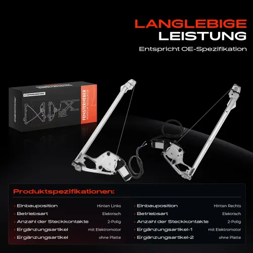 Fensterheber Hinterachse beidseitig Frankberg 5481FB0070615 Bild Fensterheber Hinterachse beidseitig Frankberg 5481FB0070615