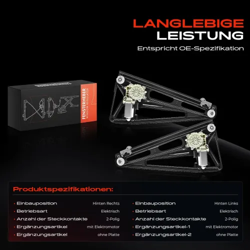 Fensterheber Hinterachse beidseitig Frankberg 5481FB0070670 Bild Fensterheber Hinterachse beidseitig Frankberg 5481FB0070670