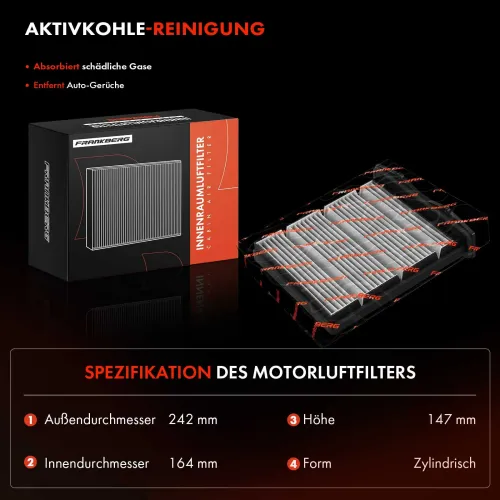 Filter, Innenraumluft Frankberg 5481FB0076510 Bild Filter, Innenraumluft Frankberg 5481FB0076510