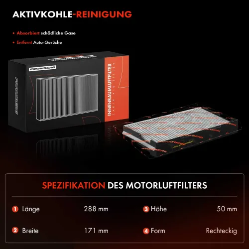 Filter, Innenraumluft Frankberg 5481FB0076623 Bild Filter, Innenraumluft Frankberg 5481FB0076623