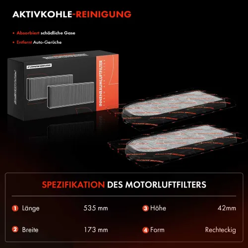 Filtersatz, Innenraumluft Frankberg 5481FB0076625 Bild Filtersatz, Innenraumluft Frankberg 5481FB0076625