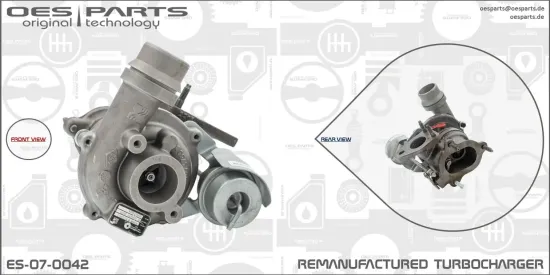 Lader, Aufladung OES PARTS ES-07-0042 Bild Lader, Aufladung OES PARTS ES-07-0042