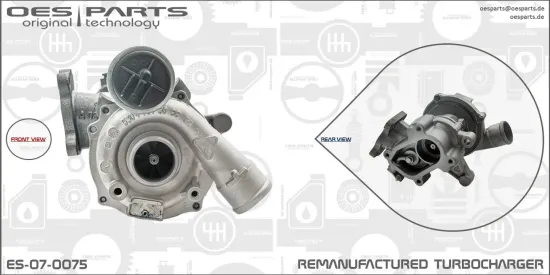 Lader, Aufladung OES PARTS ES-07-0075 Bild Lader, Aufladung OES PARTS ES-07-0075