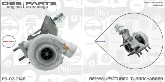 Lader, Aufladung OES PARTS ES-07-0148 Bild Lader, Aufladung OES PARTS ES-07-0148