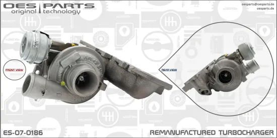 Lader, Aufladung OES PARTS ES-07-0186 Bild Lader, Aufladung OES PARTS ES-07-0186