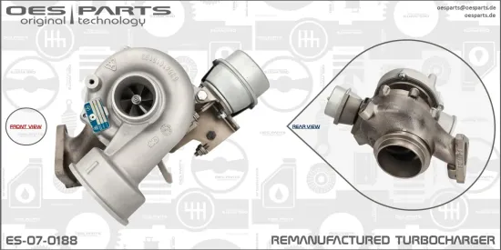 Lader, Aufladung OES PARTS ES-07-0188 Bild Lader, Aufladung OES PARTS ES-07-0188